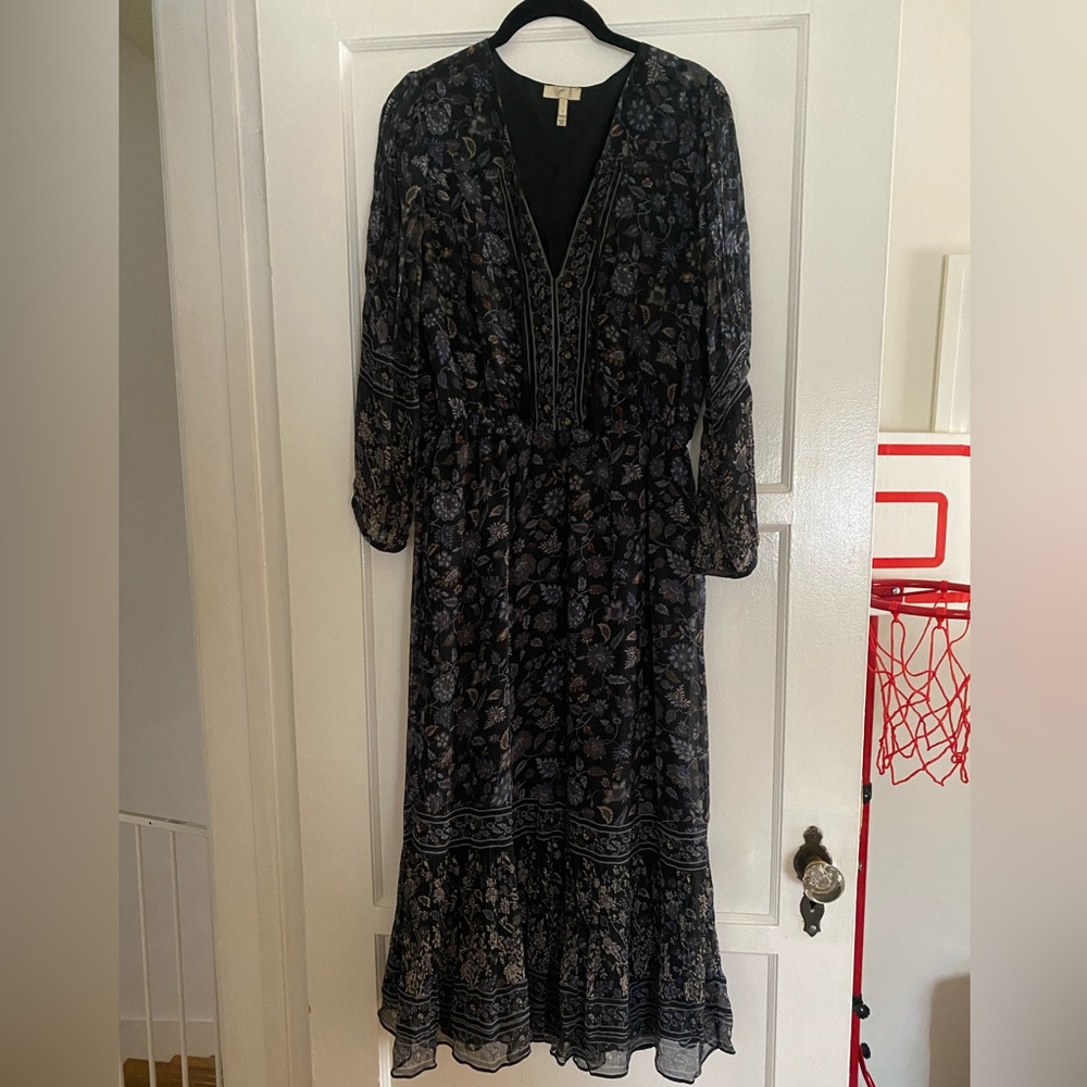 Joie navy paisley dress